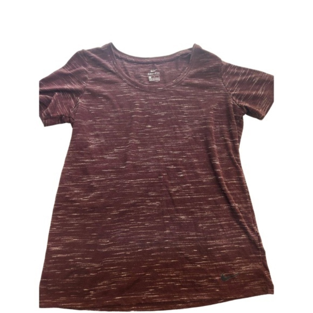 Nike‎ TShirt Mens Size Large Maroon DriFIT Performance Athletic Modern Fit